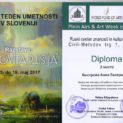 Российская неделя искусств в Словении 2017, Диплом 2 место Быстрова Анна Валерьевна