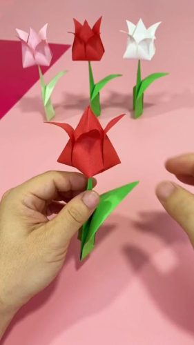 Оригами Розы из бумаги
