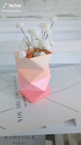 Оригами Оригинальная ваза из бумаги
